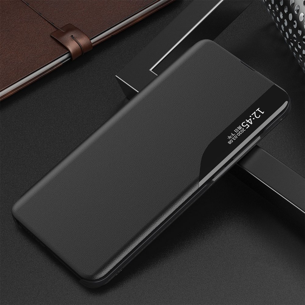 Side Clear View Standing Cover za Samsung Galaxy A32 5G Crni