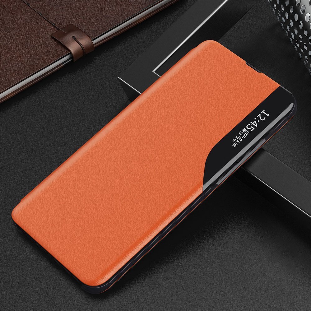 Side Clear View Standing Cover za Samsung Galaxy A36/A56 Narančasti