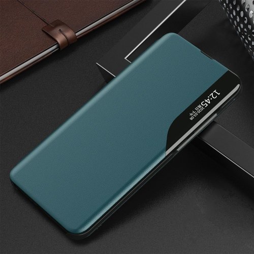 Side Clear View Standing Cover za Samsung Galaxy A57 Zeleni